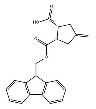 N-Fmoc-4-亚甲基脯氨酸-2-羧酸分子式结构图