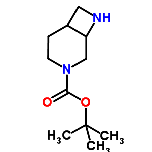 3-BOC-3,8-二氮杂双环[4.2.0]辛烷分子式结构图