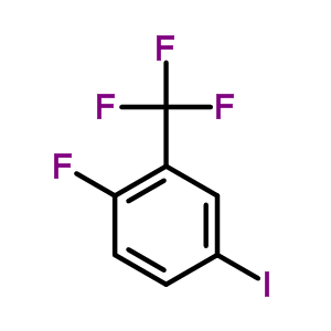 1-氟-4-碘-2-（三氟甲基）苯分子式结构图