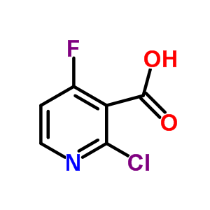 2-氯-4-氟烟酸分子式结构图