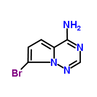 4-氨基-7-溴吡咯并[2,1-F][1,2,4]三嗪分子式结构图