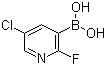 5-氯-2-氟吡啶-3-硼酸分子式结构图