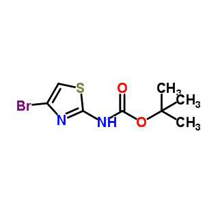4-溴噻唑-2-甲酸叔丁酯分子式结构图