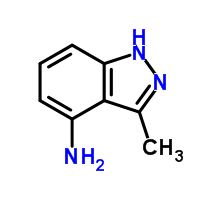 3-甲基-1H-吲唑-4-胺分子式结构图