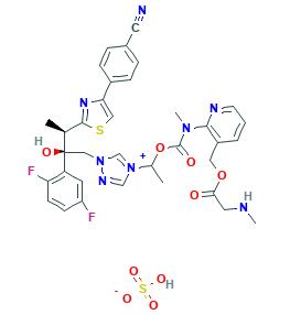 艾沙康唑硫酸酯分子式结构图