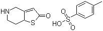 5,6,7,7α-四氢噻吩并[3,2-c]吡啶-2(4H)-酮对甲苯磺酸盐分子式结构图