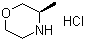 (R)-3-甲基吗啉盐酸盐分子式结构图