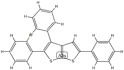 2,3,5-Triphenyl[1,2]dithiolo[1,5-b][1,2]dithiole-7-SIV分子式结构图