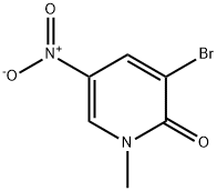 3-Bromo-1-methyl-5-nitro-1H-pyridin-2-one分子式结构图