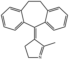 4-(10,11-二氢-5H-二苯并[A,D][7]轮烯-5-亚基)-5-甲基-3,4-二氢-2H-吡咯分子式结构图