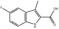 5-氟-3-甲基-1H-吲哚-2-羧酸分子式结构图