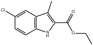 ETHYL 5-CHLORO-3-METHYL-1H-INDOLE-2-CARBOXYLATE分子式结构图