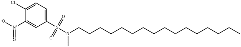 4-CHLORO-N-HEXADECYL-N-METHYL-3-NITROBENZENESULFONAMIDE分子式结构图