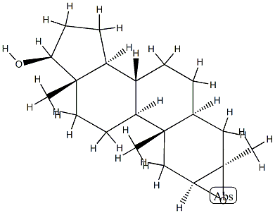 2β,3β-Epoxy-3-methyl-5α-androstan-17β-ol分子式结构图