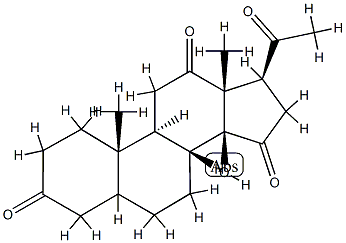 14β-Hydroxypregnane-3,12,15,20-tetrone分子式结构图