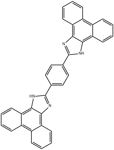 1,4-DI(1H-PHENANTHRO[9,10-D]IMIDAZOL-2-YL)BENZENE分子式结构图