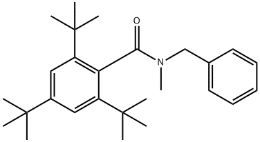 2,4,6-Tris(1,1-dimethylethyl)-N-methyl-N-(phenylmethyl)benzamide分子式结构图