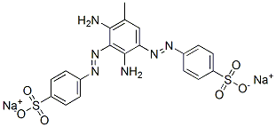 二钠4,4'-[(2,4-二氨基-5-甲基-1,3-亚苯基)二(偶氮)]二[苯磺酸酯]分子式结构图