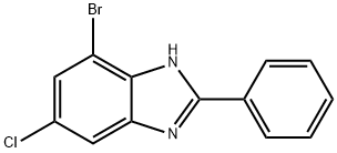 7-Bromo-5-chloro-2-phenyl-1H-benzoimidazole分子式结构图