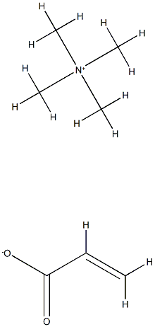 N,N,N-Trimethylmethanaminium·propenoic acidanion分子式结构图