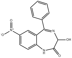 3-Hydroxy-7-nitro-5-phenyl-1H-1,4-benzodiazepin-2(3H)-one分子式结构图