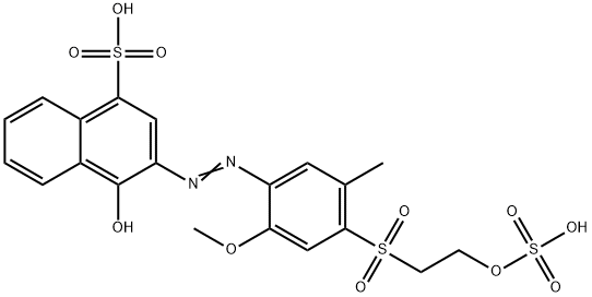 4-hydroxy-3-[[2-methoxy-5-methyl-4-[[2-(sulphooxy)ethyl]sulphonyl]phenyl]azo]naphthalenesulphonic acid 分子式结构图