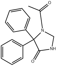 1-Acetyl-5,5-diphenyl-4-imidazolidinone分子式结构图