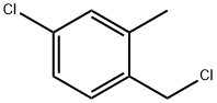 4-chloro-1-(chloromethyl)-2-methylbenzene分子式结构图