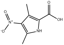 3,5-二甲基-4-硝基-1H-吡咯-2-羧酸分子式结构图