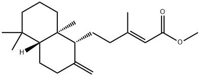 (2E)-5-[(1R)-1,2,3,4,4aβ,5,6,7,8,8a-Decahydro-5,5,8aα-trimethyl-2-methylenenaphthalen-1α-yl]-3-methyl-2-pentenoic acid methyl ester分子式结构图