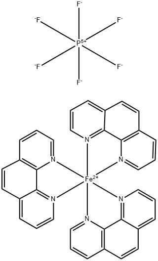 三(1,10-菲咯啉)六氟磷酸铁(II)分子式结构图