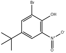 2-溴-3-硝基-4-叔丁基苯酚分子式结构图