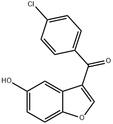 (4-chlorophenyl)(5-hydroxy-1-benzofuran-3-yl)methanone分子式结构图