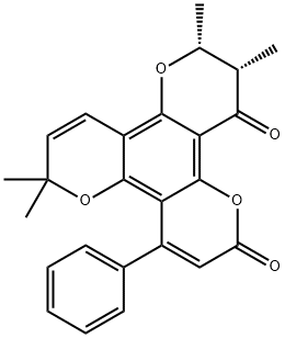 红厚壳（种）内酯分子式结构图