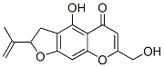 2,3-Dihydro-4-hydroxy-7-hydroxymethyl-2-(1-methylethenyl)-5H-furo[3,2-g][1]benzopyran-5-one分子式结构图