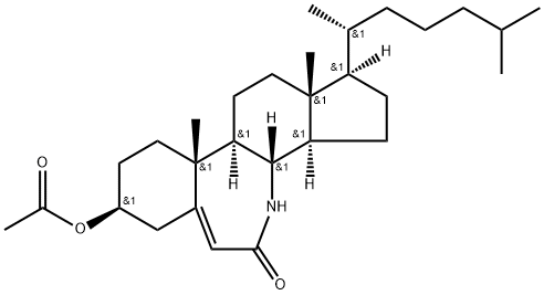 3β-(Acetyloxy)-7a-aza-B-homocholest-5-en-7-one分子式结构图