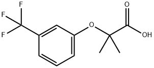 2-甲基-2-[3-(三氟甲基)苯氧基]丙酸分子式结构图