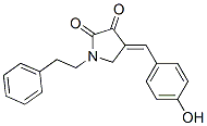 4-[(4-Hydroxyphenyl)methylene]-1-(2-phenylethyl)-2,3-pyrrolidinedione分子式结构图