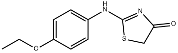 (2Z)-2-[(4-ethoxyphenyl)imino]-1,3-thiazolidin-4-one分子式结构图