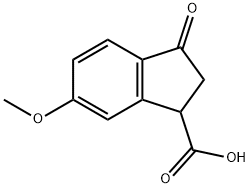 2,3-DIHYDRO-6-METHOXY-3-OXO-1H-INDENE-1-CARBOXYLIC ACID分子式结构图