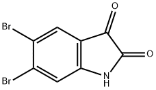 5,6-二溴二氢吲哚-2,3-二酮分子式结构图