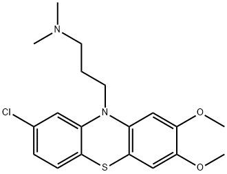 2-Chloro-10-[3-(dimethylamino)propyl]-7,8-dimethoxy-10H-phenothiazine分子式结构图