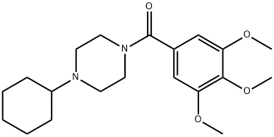 4-Cyclohexyl-1-piperazinyl(3,4,5-trimethoxyphenyl) ketone分子式结构图