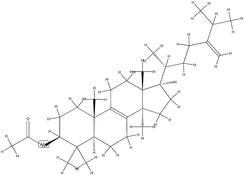 3β-Acetyloxy-24-methylenelanostan-8-ene分子式结构图