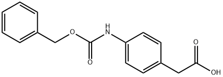 (4-BENZYLOXYCARBONYLAMINOPHENYL)-ACETIC ACID分子式结构图