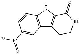 6-硝基-2,3,4,9-四氢-1H-吡啶并[3,4-B]吲哚-1-酮分子式结构图