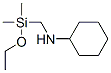 N-[(Ethoxydimethylsilyl)methyl]cyclohexylamine分子式结构图