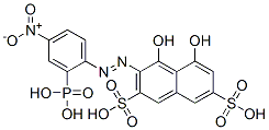 4,5-Dihydroxy-3-[(4-nitro-2-phosphonophenyl)azo]-2,7-naphthalenedisulfonic acid分子式结构图