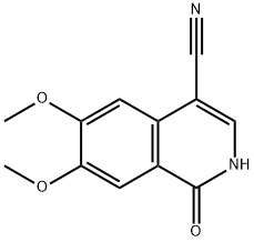 6,7-二甲氧基-1-氧代-1,2-二氢异喹啉-4-甲腈分子式结构图