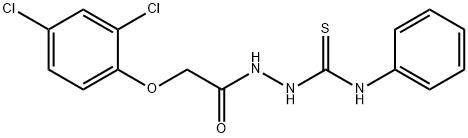 2-(2-(2,4-二氯苯氧基)乙酰基)-N-苯基肼-1-碳硫代酰胺分子式结构图